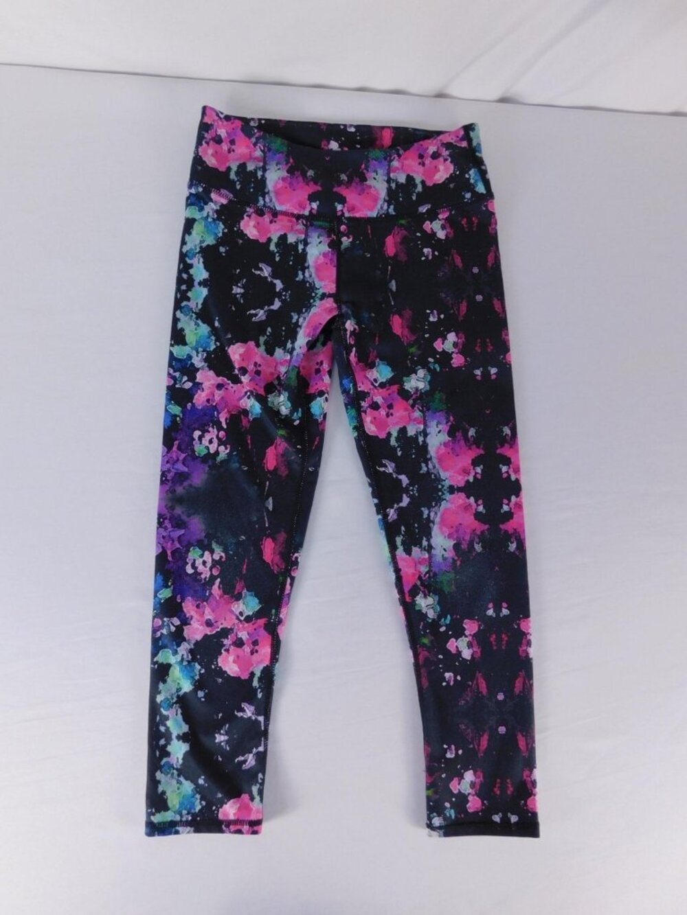 Fabletics Capri Leggings Womens XXS Multicolor Tie Dye Yoga Gym Athletic